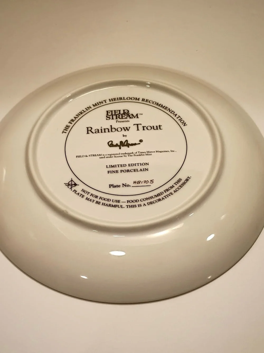 Field & Stream Rainbow Trout Collector’s Plate - Great Father’s Day Gift
